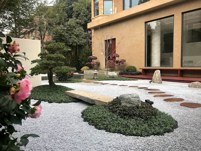 杭州余杭区日式别墅庭院
